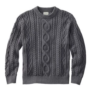 L.L. Bean 100% Cotton Fisherman’s Cable Knit Sweater